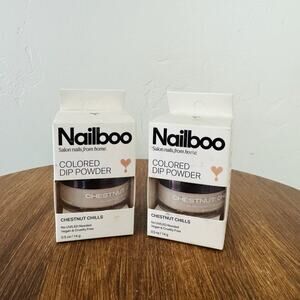 Nailboo Colored Dip Powder Chestnut Chills Lot Of 2, 0.5 Oz Sealed